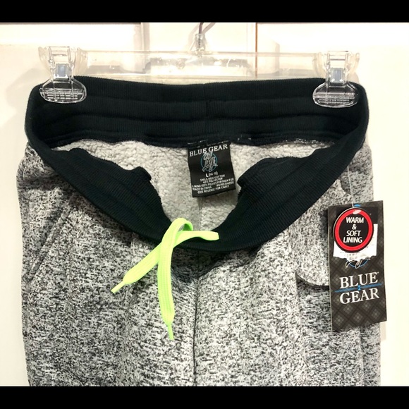 BLUE GEAR sherpa Fleece Sweatpants/Joggers color Gray marble size L 14-16 NWT - Picture 4 of 7
